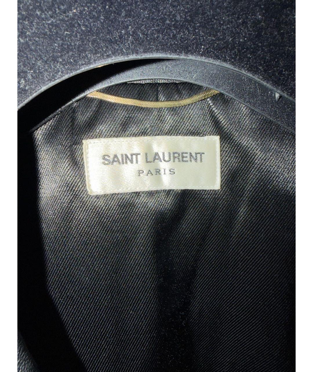 SAINT LAURENT Черная кожаная куртка, фото 3