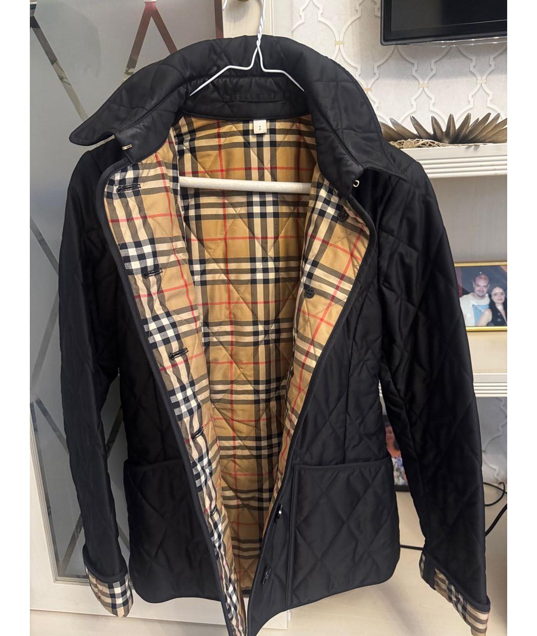 BURBERRY Черная нейлоновая куртка, фото 3