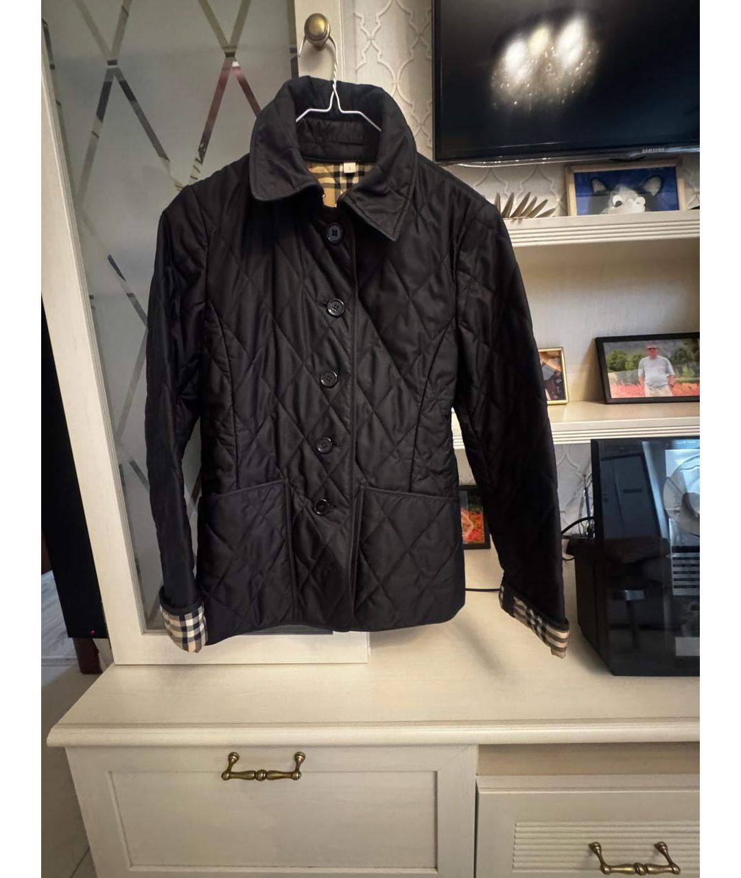 BURBERRY Черная нейлоновая куртка, фото 4