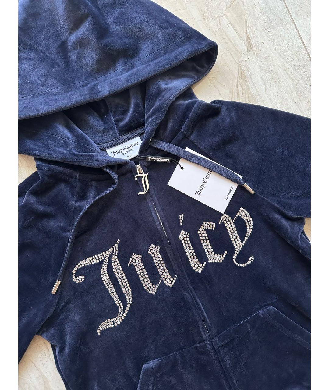 JUICY COUTURE Темно-синий велюровый спортивные костюмы, фото 5