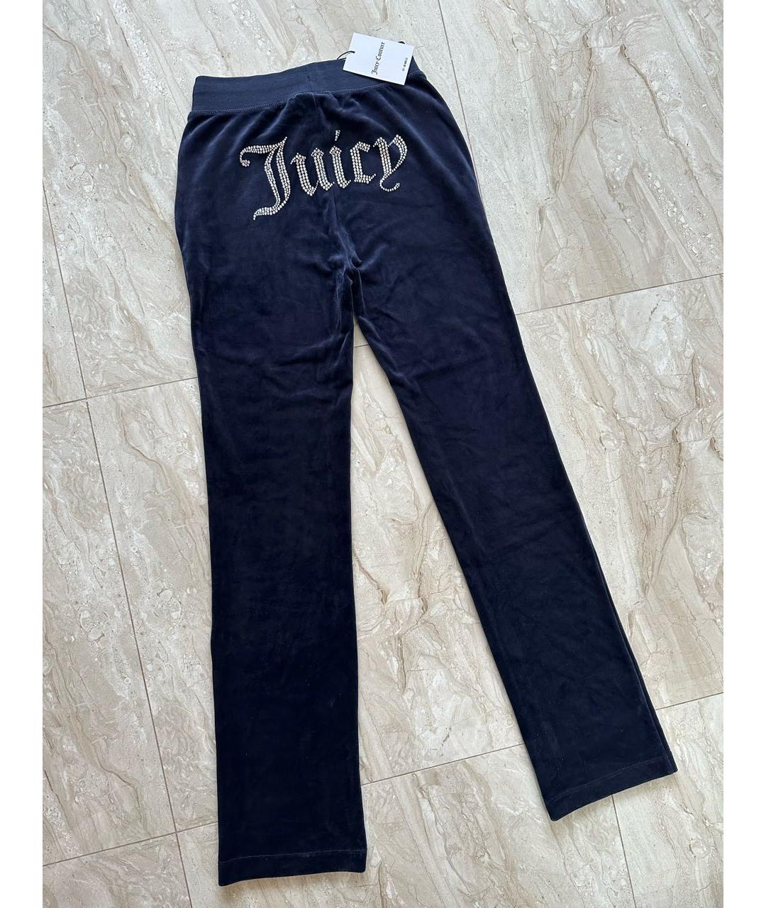JUICY COUTURE Темно-синий велюровый спортивные костюмы, фото 7