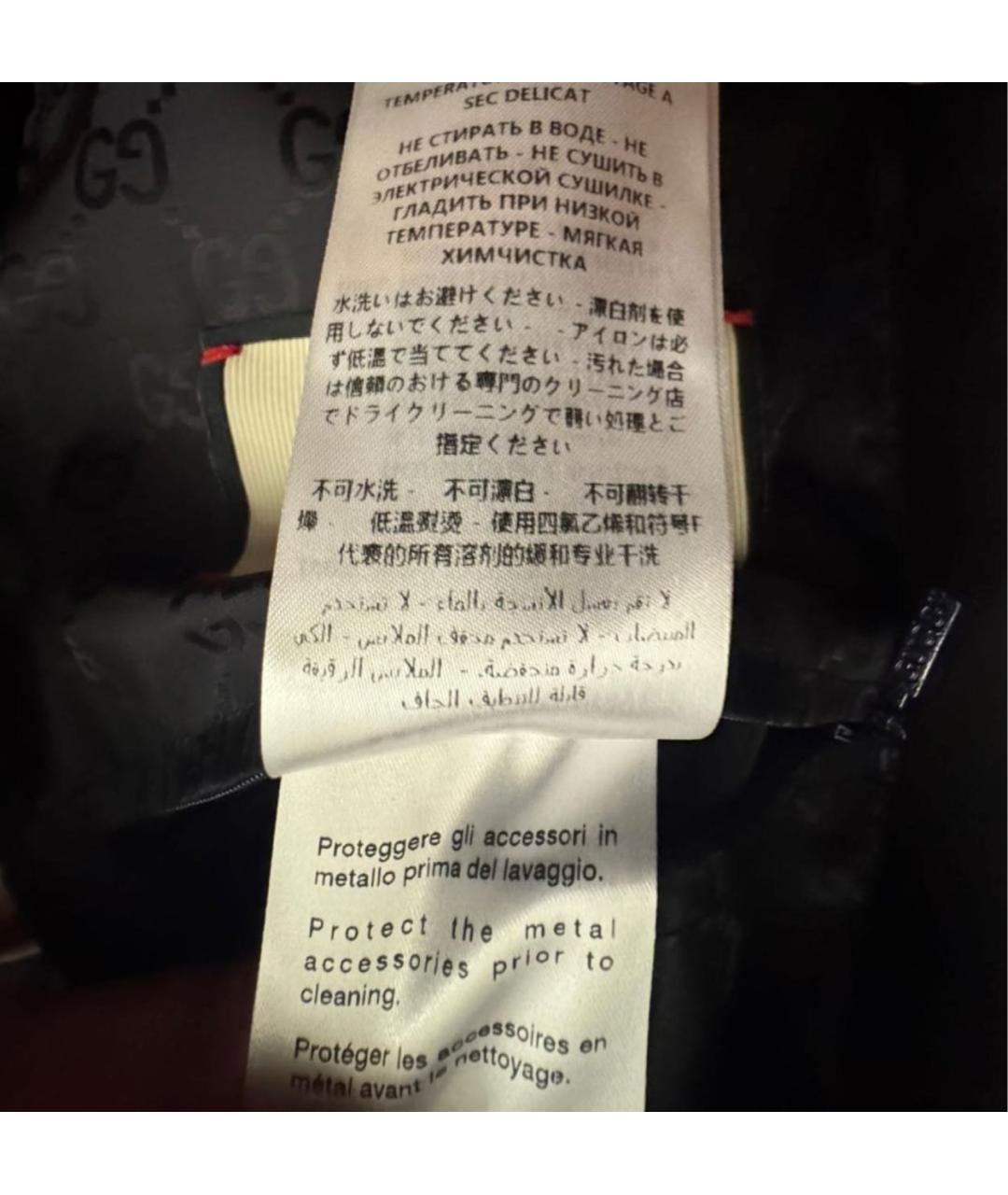 GUCCI Черная полиэстеровая куртка, фото 5