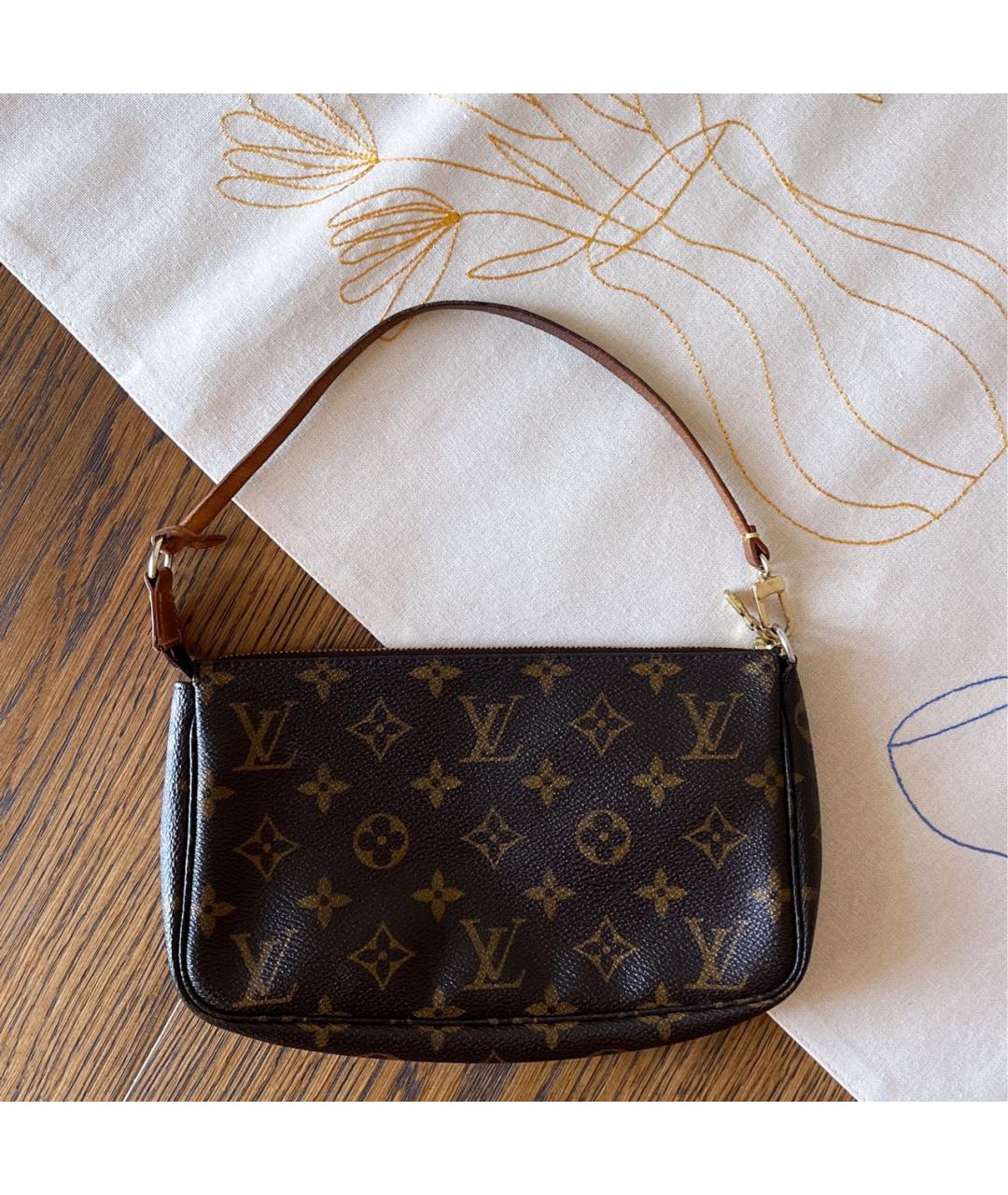 LOUIS VUITTON Коричневая сумка через плечо из канвы, фото 2