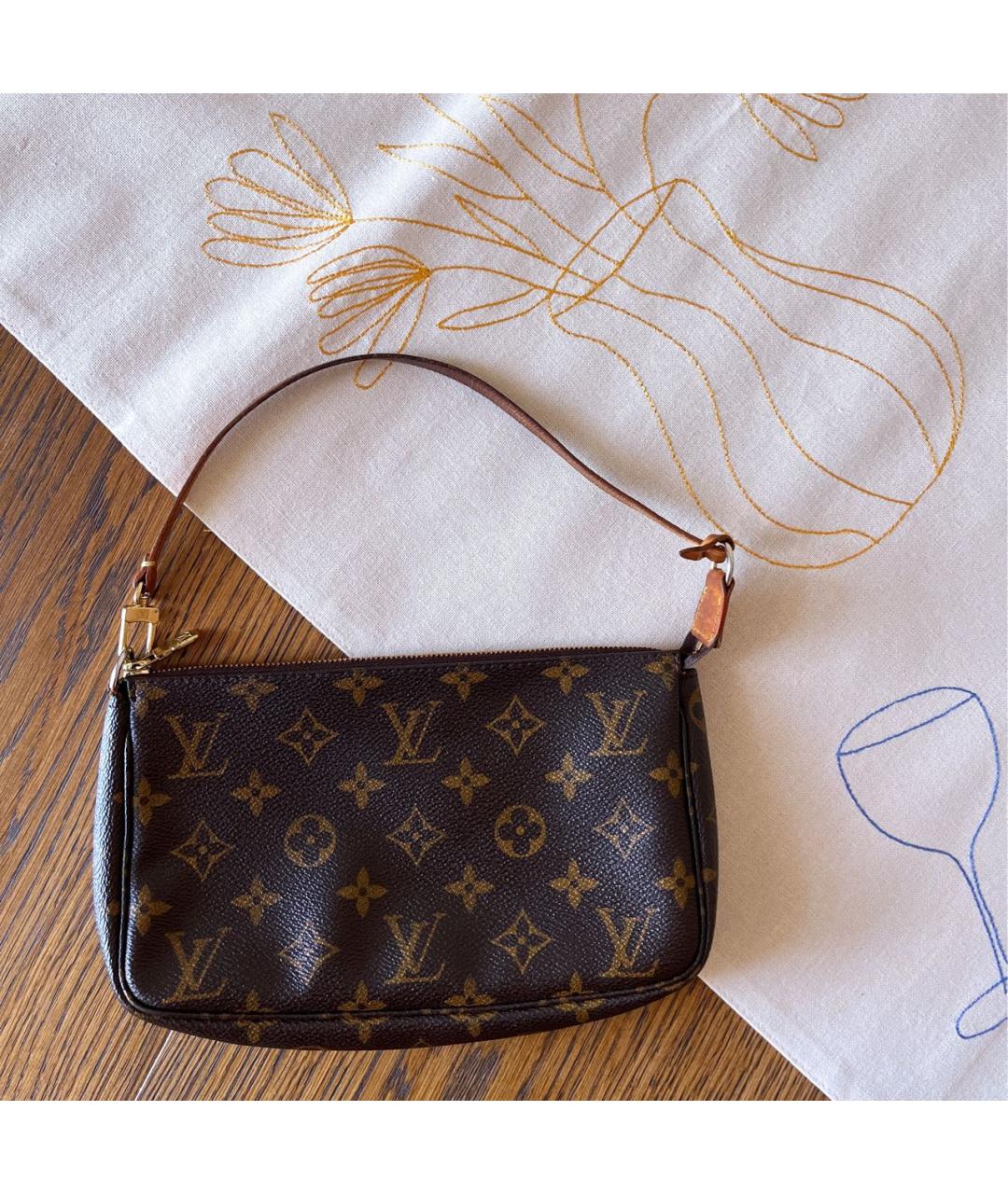 LOUIS VUITTON Коричневая сумка через плечо из канвы, фото 3