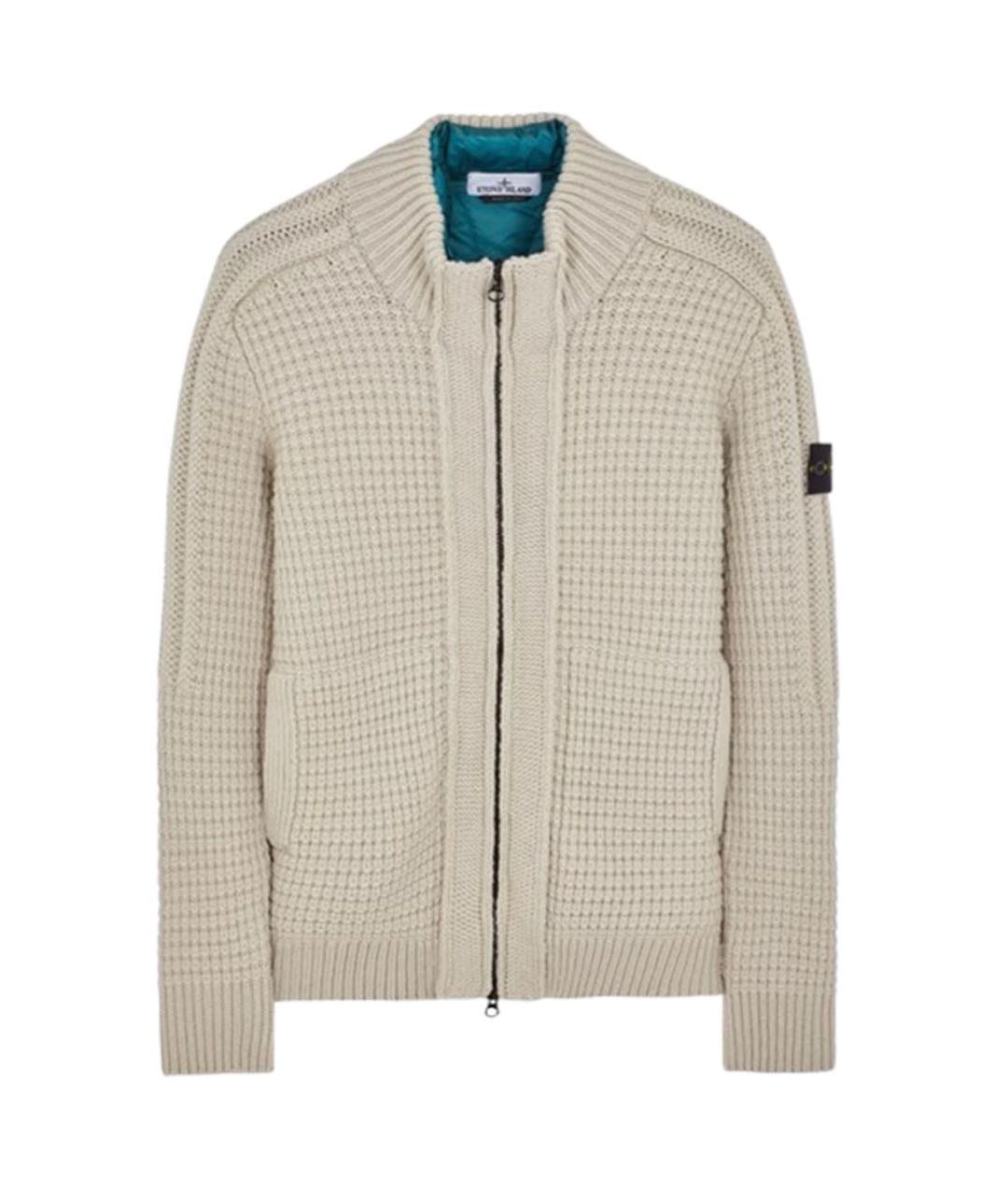 STONE ISLAND Бежевая шерстяная куртка, фото 1