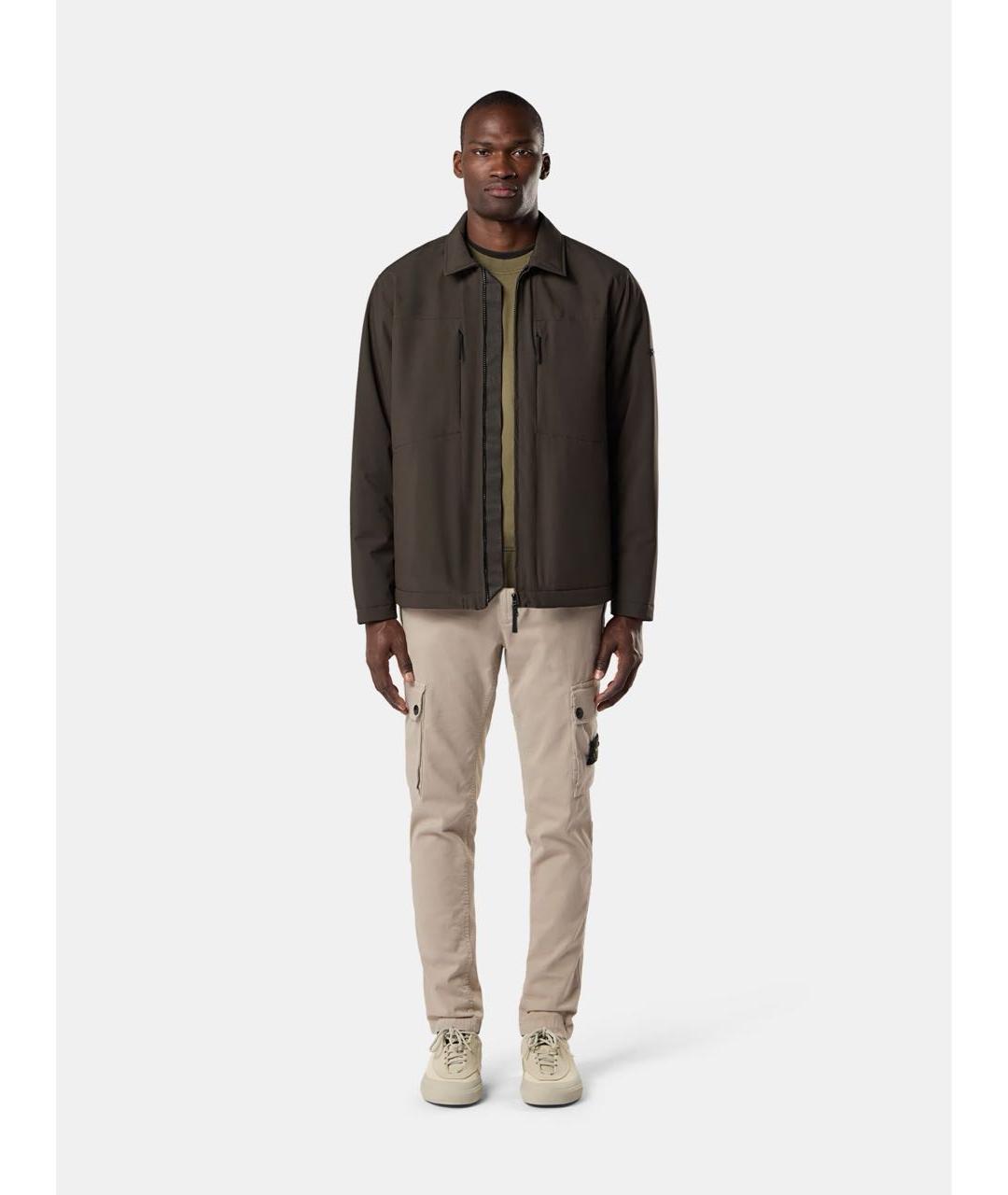 STONE ISLAND Бежевые хлопковые повседневные брюки, фото 4