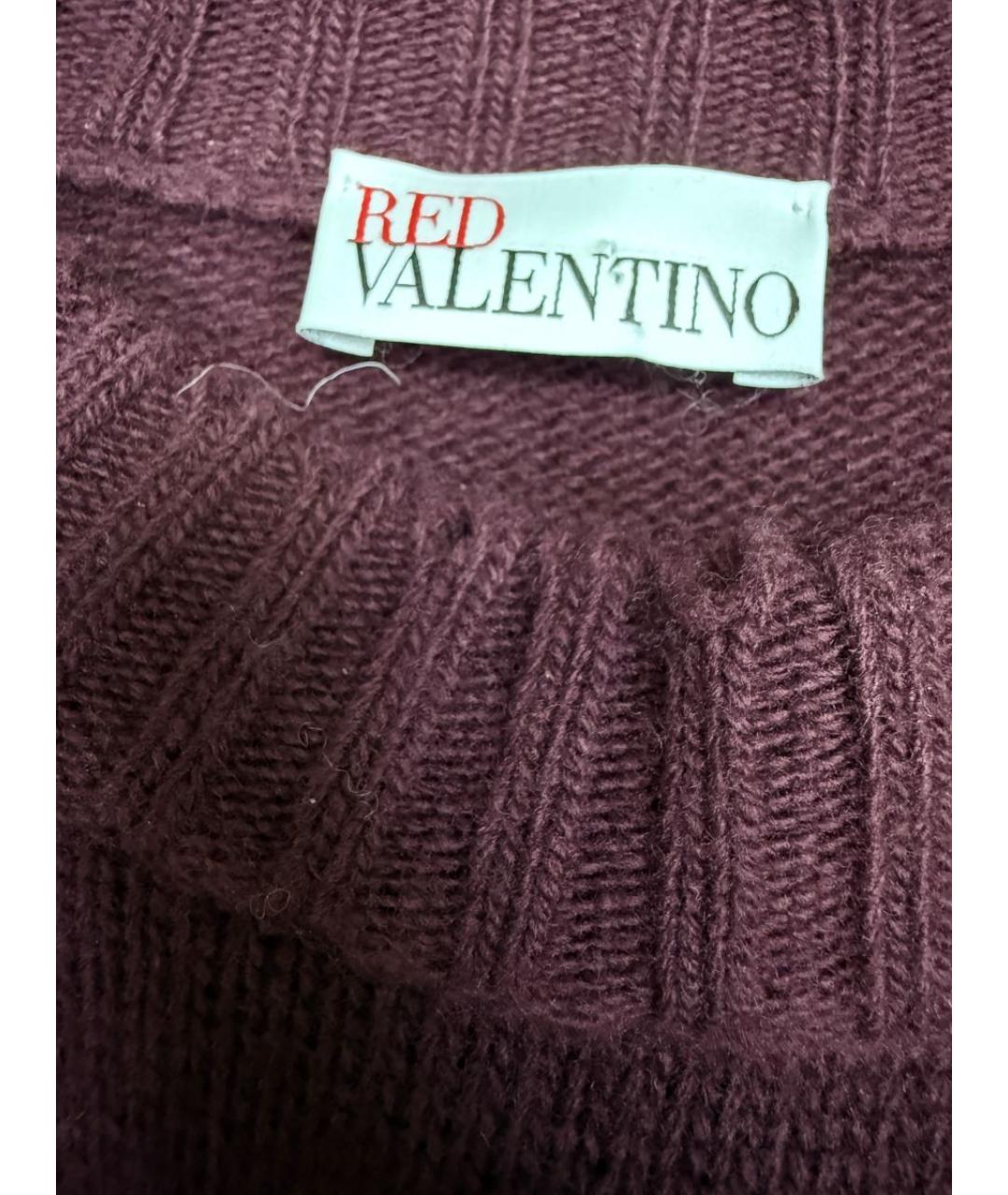 RED VALENTINO Бордовый шерстяной джемпер / свитер, фото 4