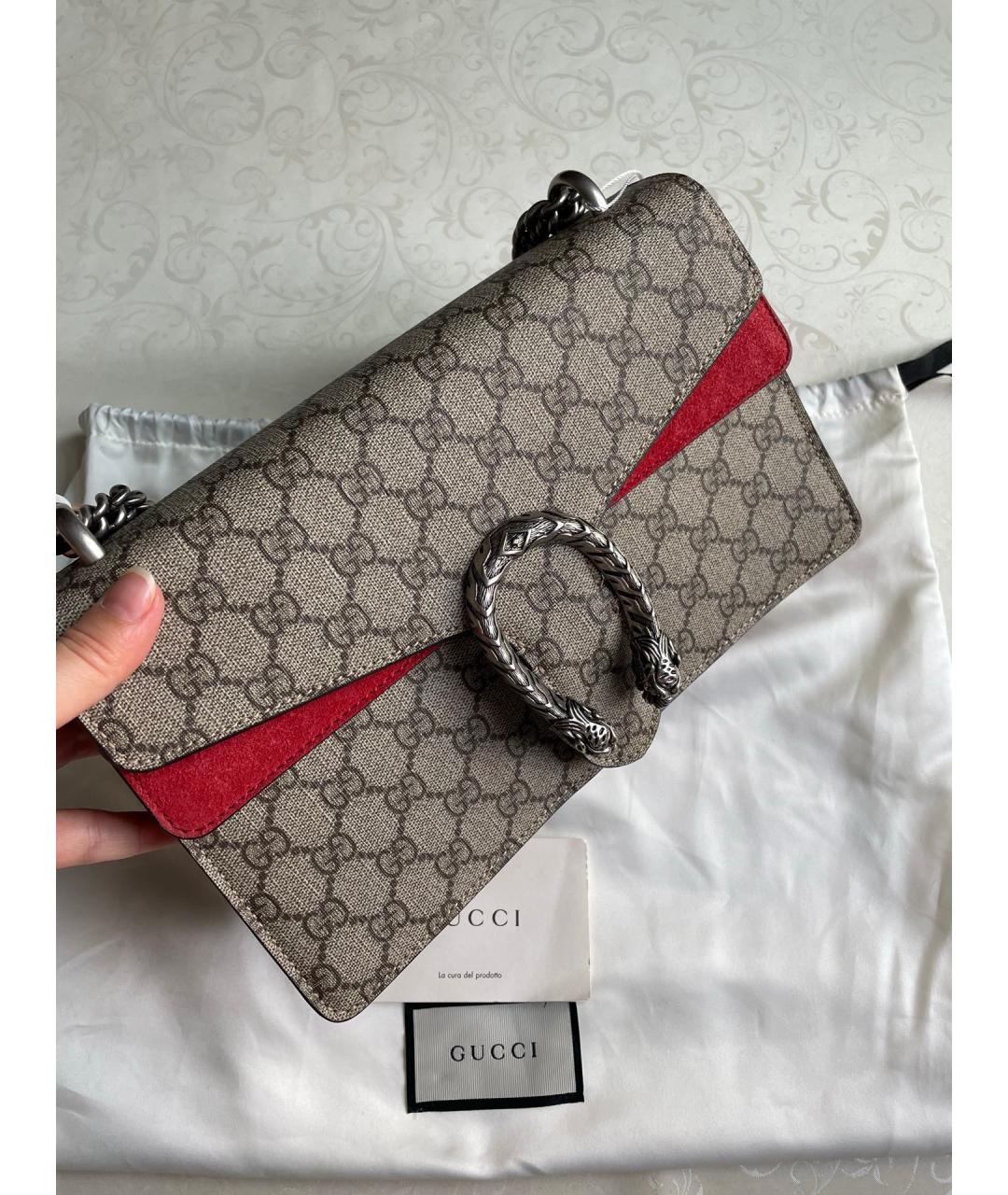 GUCCI Бежевая деним сумка через плечо, фото 2