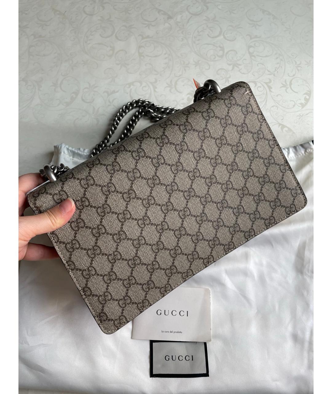 GUCCI Бежевая деним сумка через плечо, фото 3