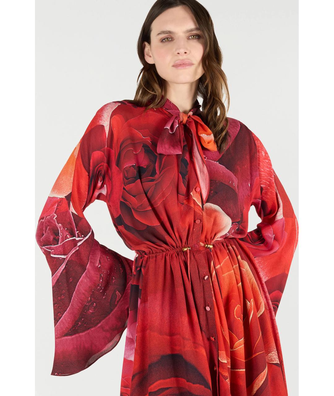 ROBERTO CAVALLI Красное вискозное коктейльное платье, фото 5