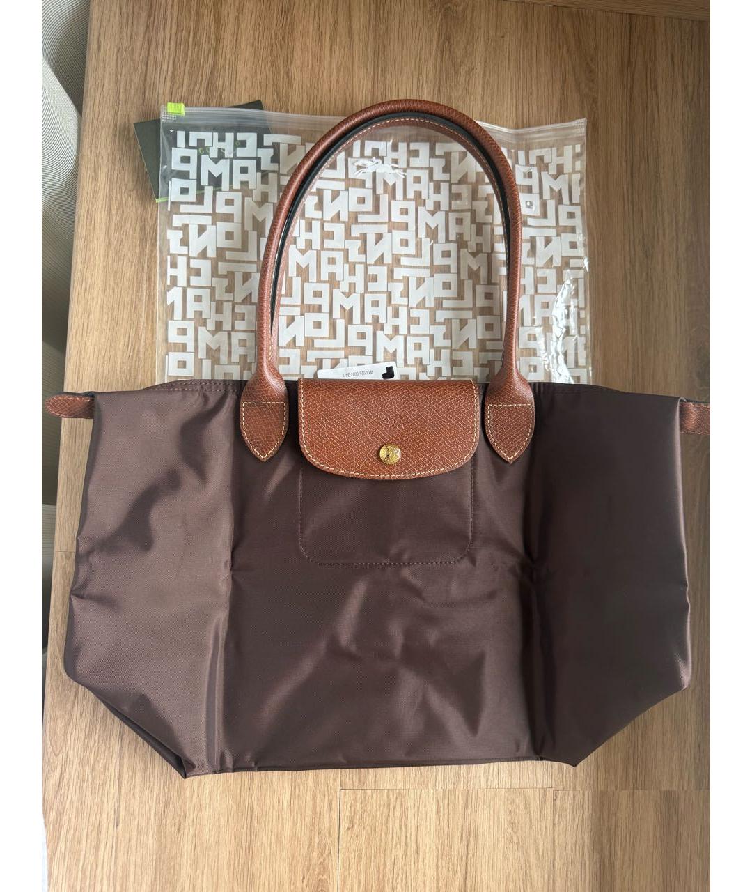 LONGCHAMP Коричневая сумка тоут, фото 6