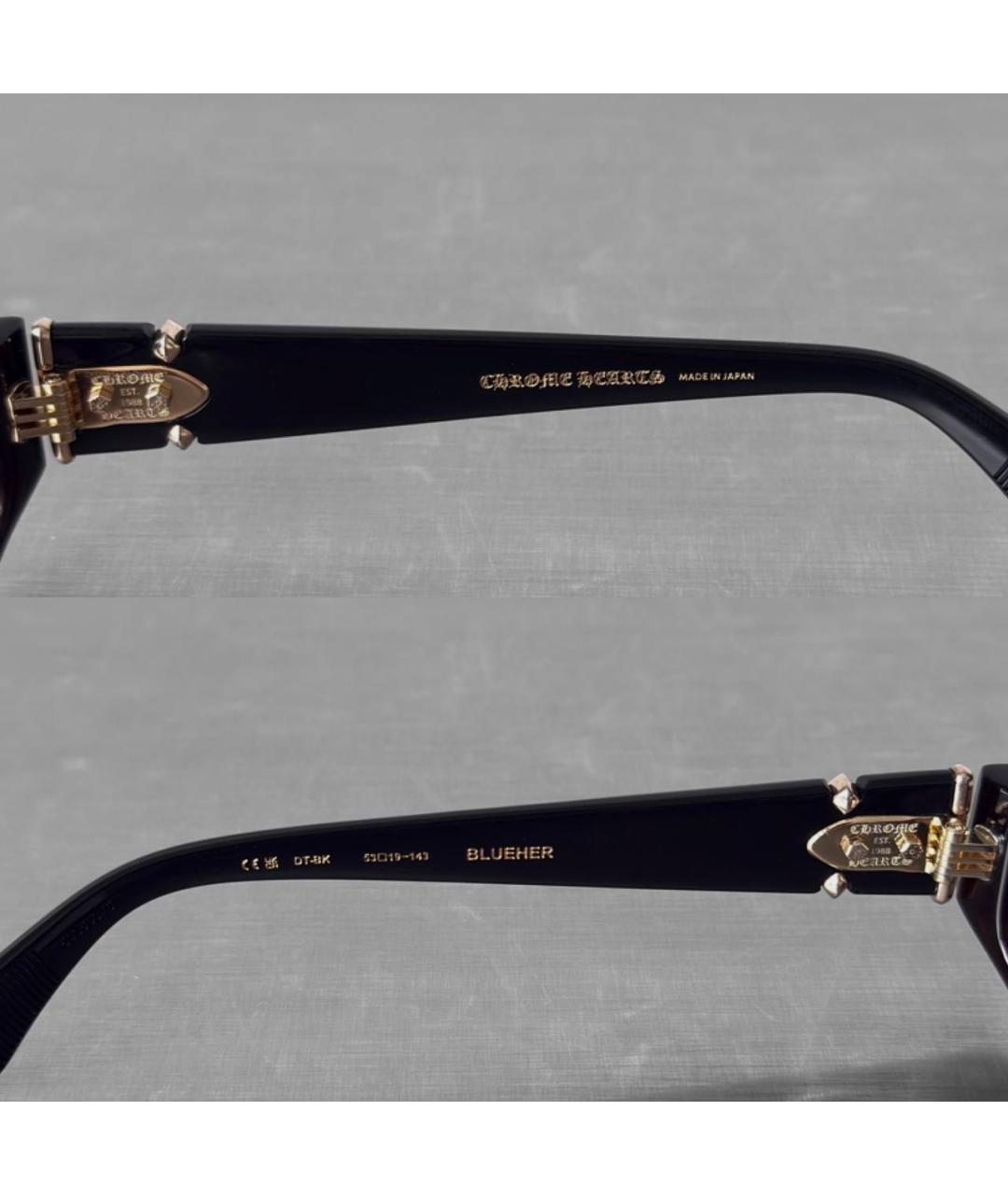 CHROME HEARTS Черные пластиковые солнцезащитные очки, фото 7