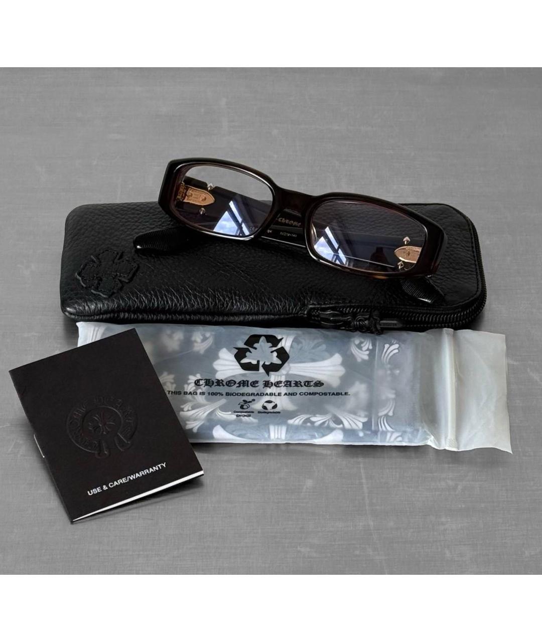 CHROME HEARTS Черные пластиковые солнцезащитные очки, фото 8