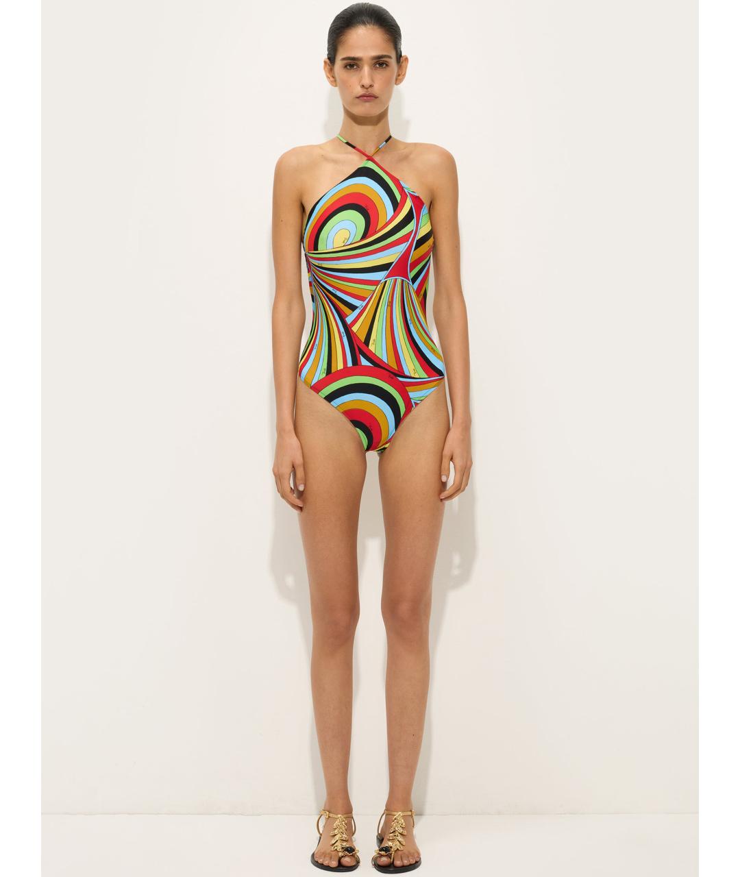 EMILIO PUCCI Мульти полиамидовый купальник, фото 2