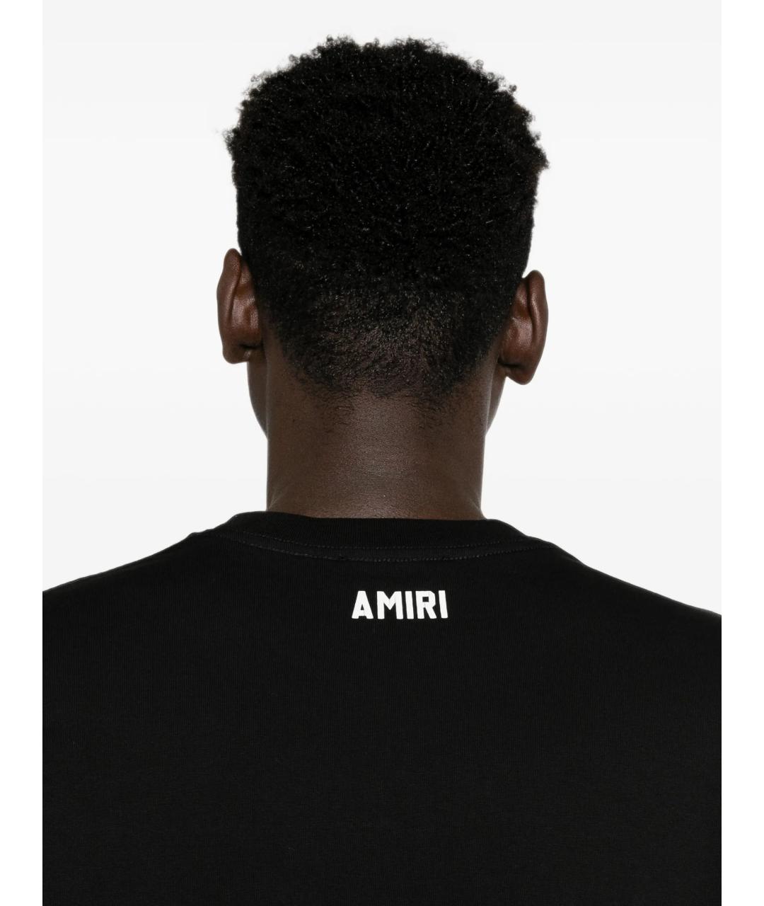 AMIRI Черная хлопковая футболка, фото 5