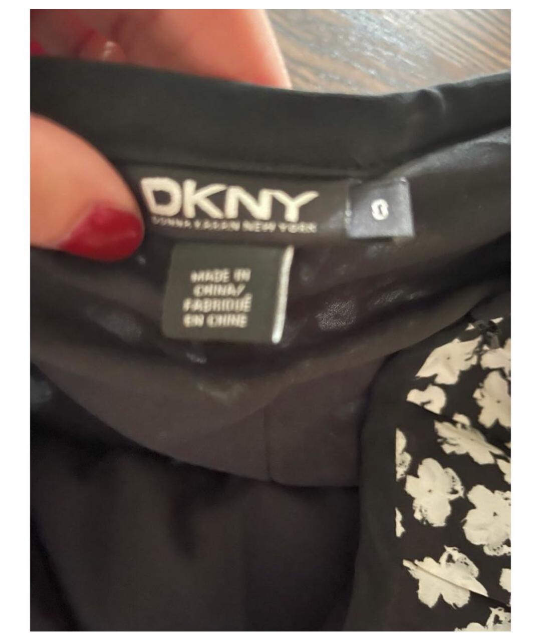 DKNY Белая шелковая юбка мини, фото 3