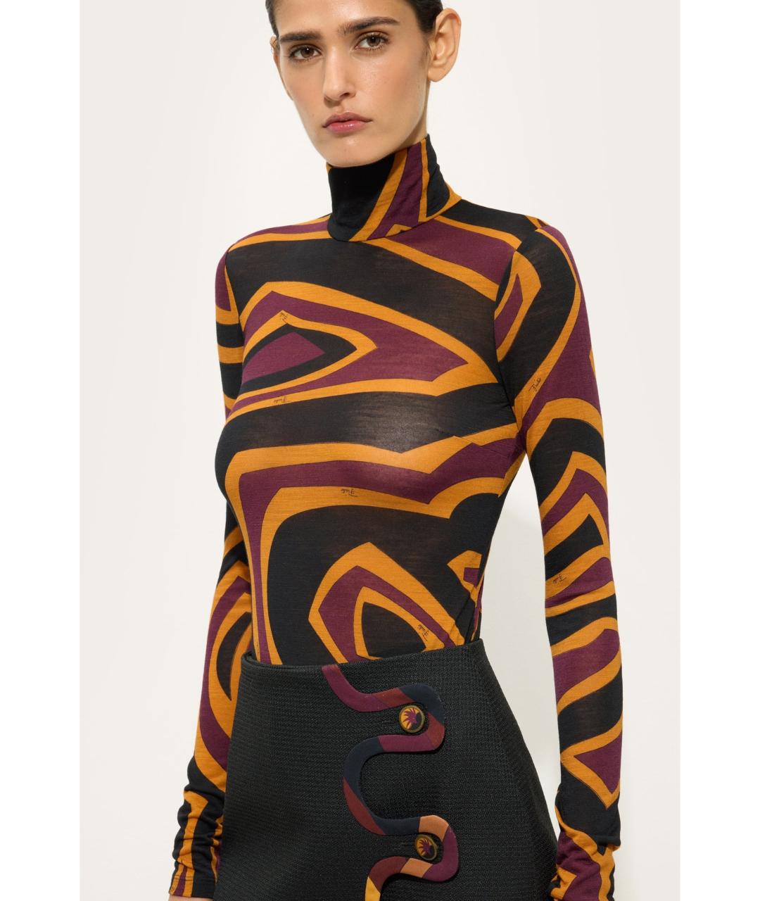 EMILIO PUCCI Мульти шерстяная водолазка, фото 5
