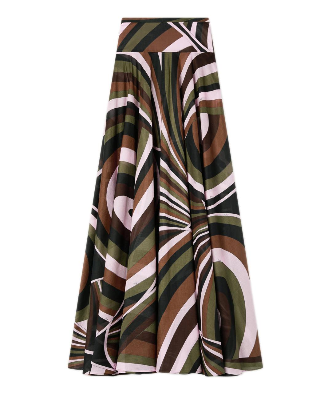 EMILIO PUCCI Мульти хлопковая юбка макси, фото 1