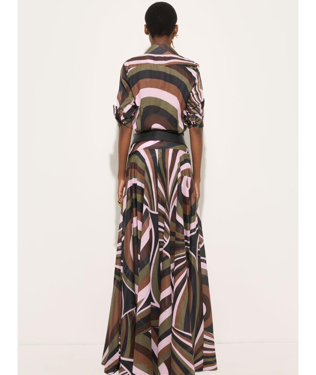 EMILIO PUCCI Мульти хлопковая юбка макси, фото 4