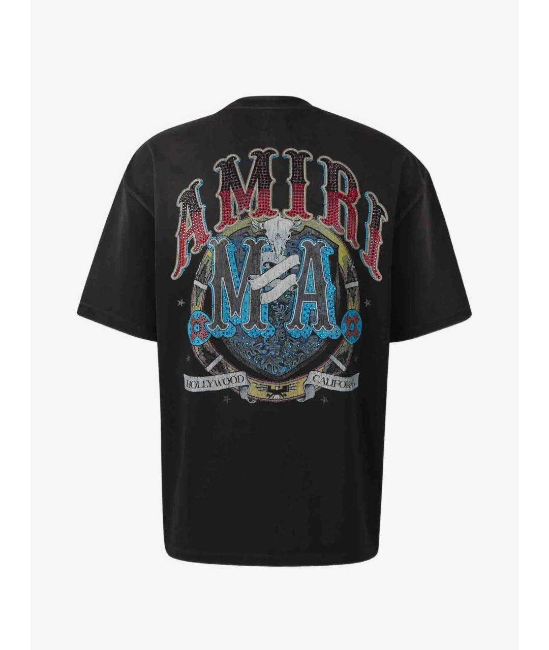 AMIRI Черная хлопковая футболка, фото 2