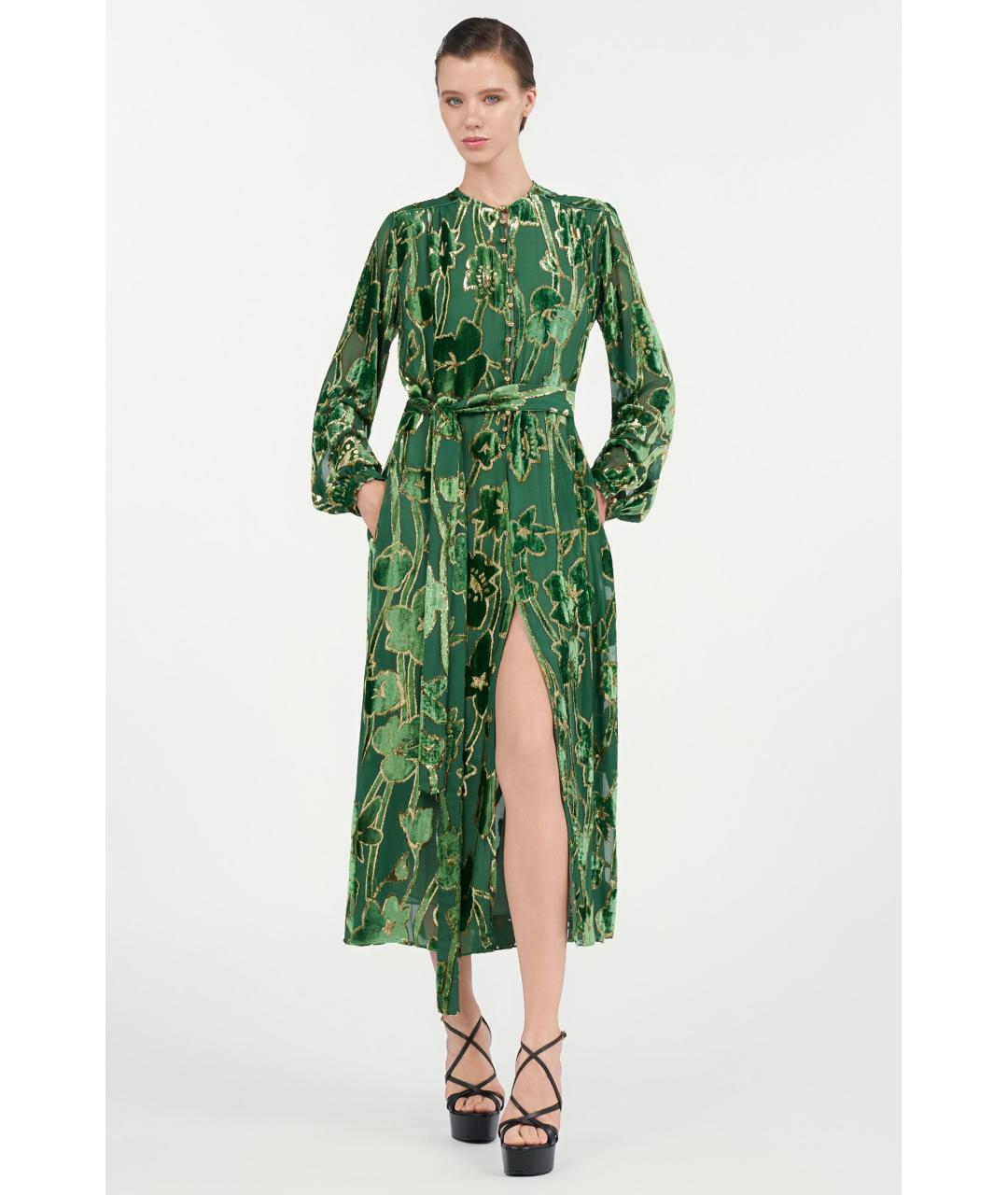 ROBERTO CAVALLI Зеленое вискозное коктейльное платье, фото 2