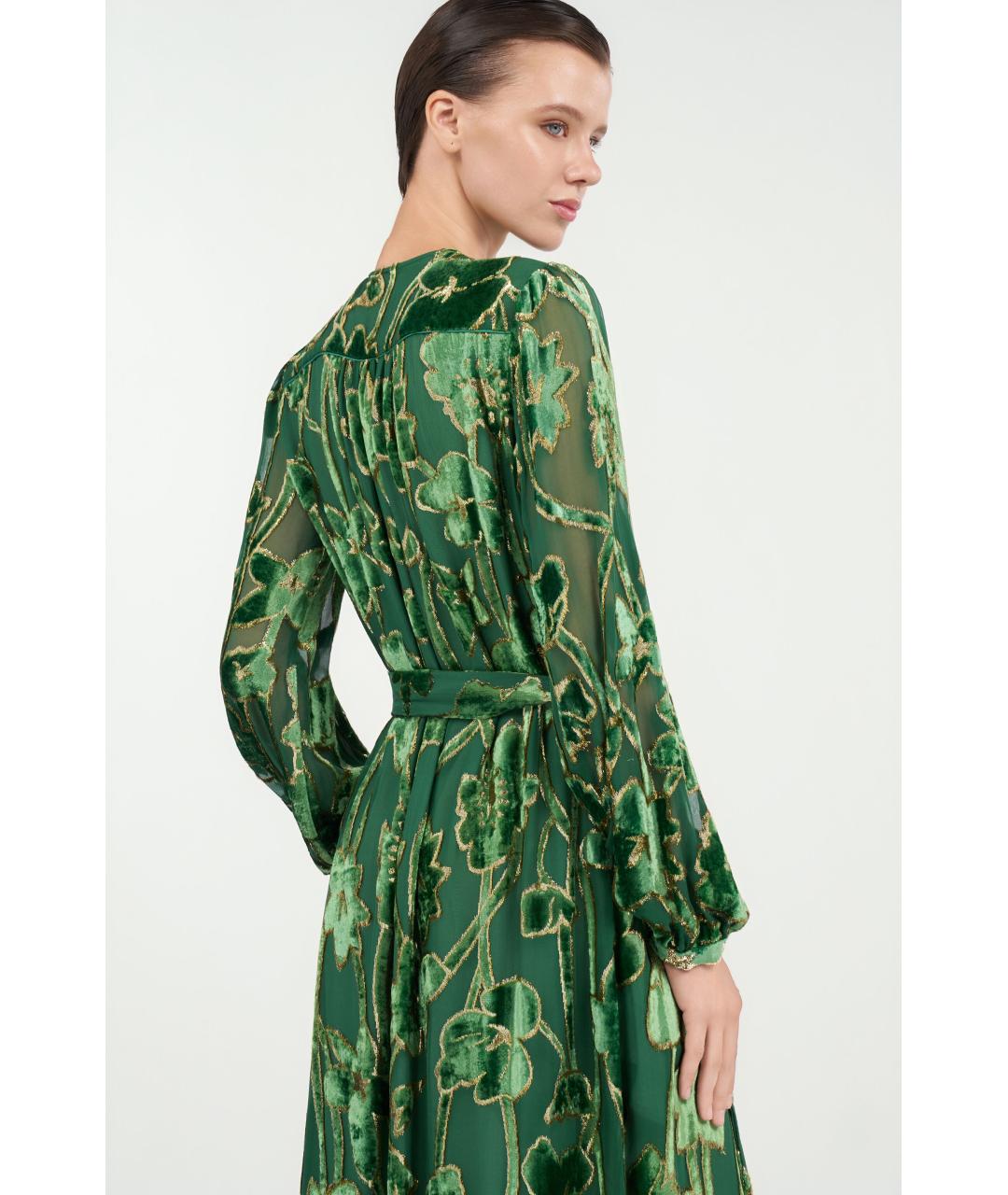 ROBERTO CAVALLI Зеленое вискозное коктейльное платье, фото 6