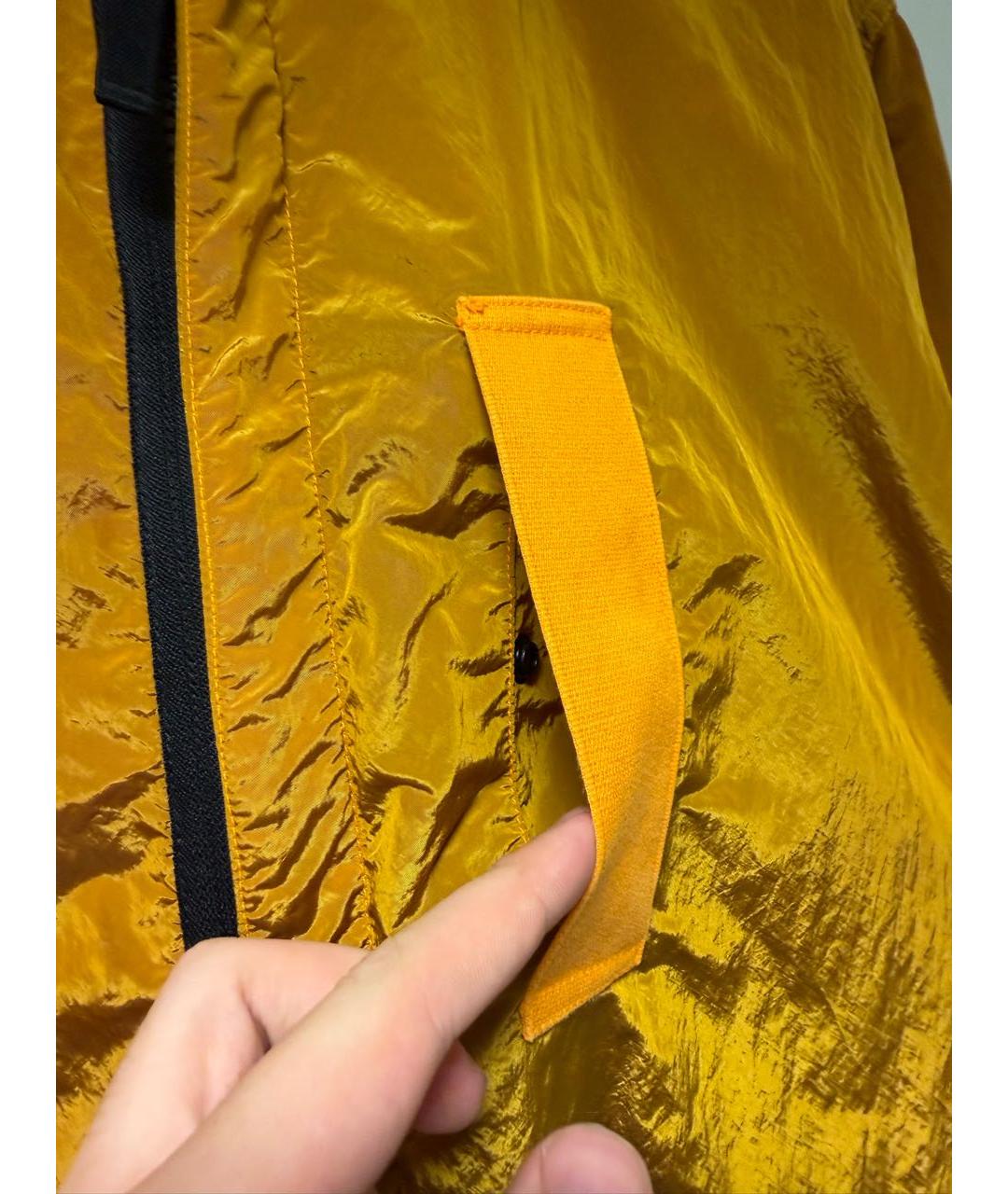 STONE ISLAND Оранжевая нейлоновая куртка, фото 4