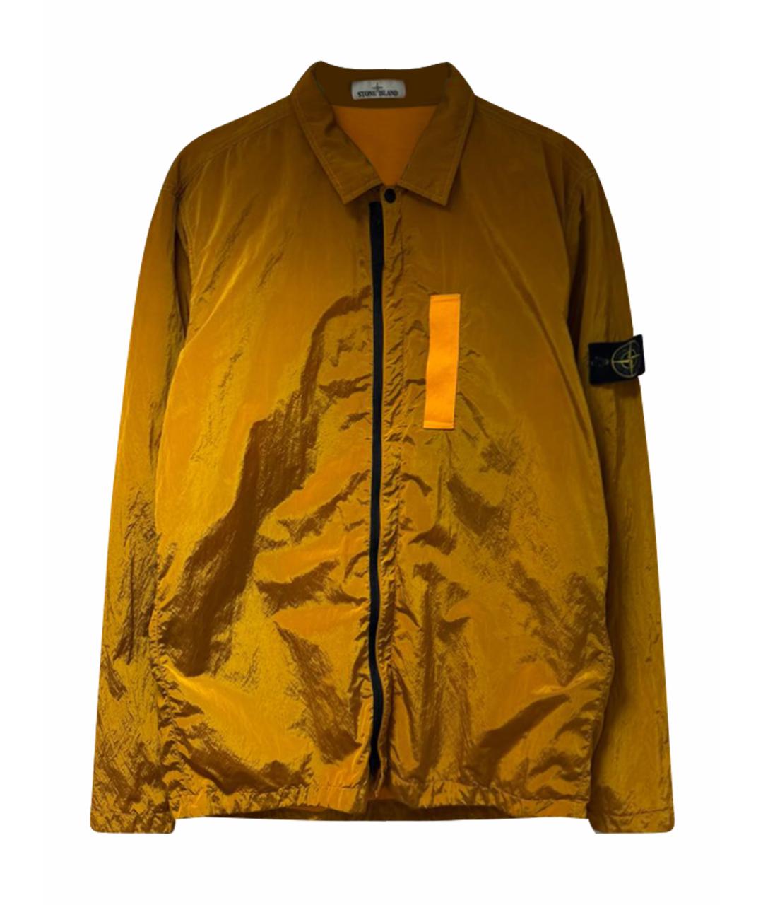 STONE ISLAND Оранжевая нейлоновая куртка, фото 1