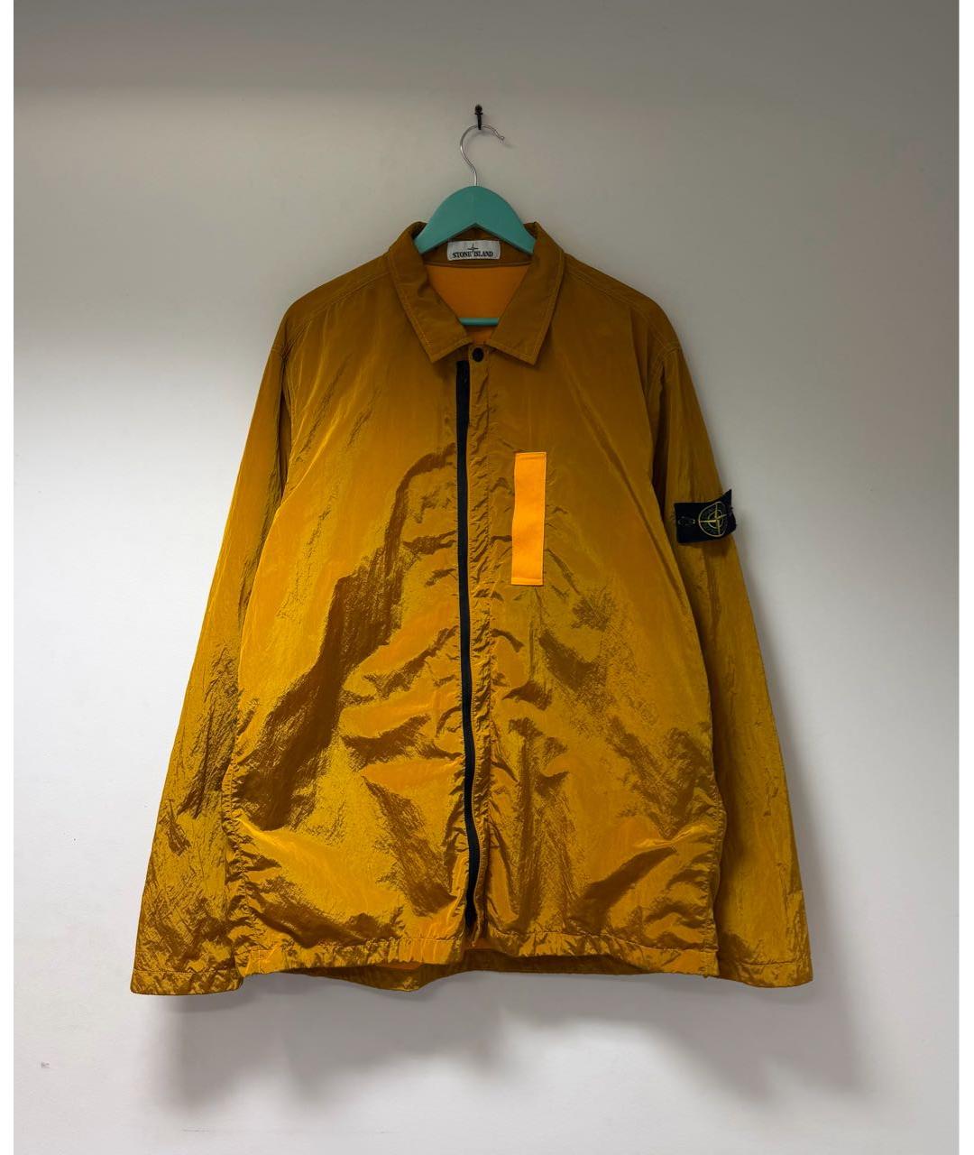 STONE ISLAND Оранжевая нейлоновая куртка, фото 9