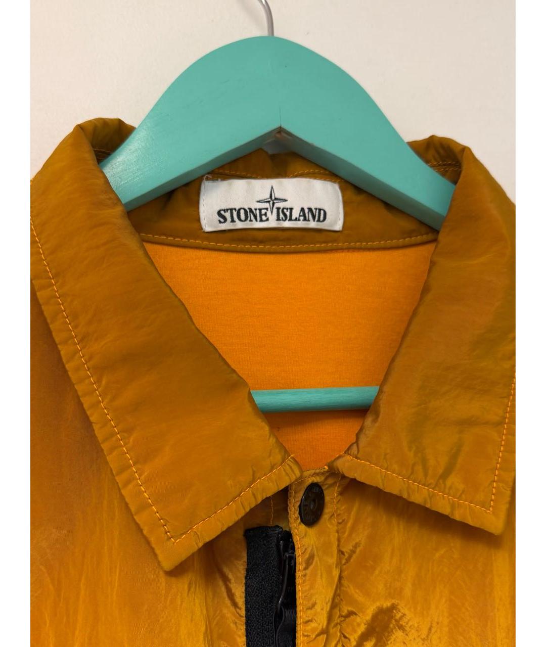 STONE ISLAND Оранжевая нейлоновая куртка, фото 2