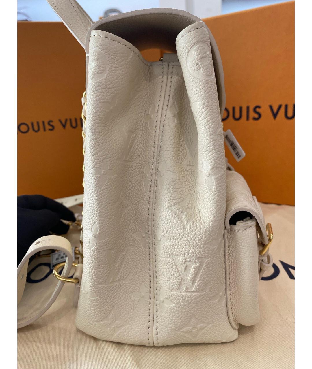 LOUIS VUITTON Бежевый кожаный рюкзак, фото 4