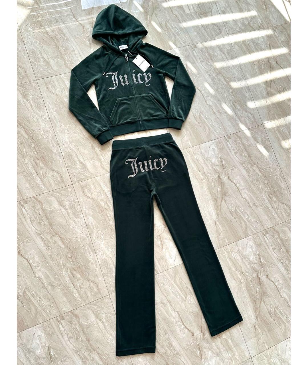JUICY COUTURE Зеленый велюровый спортивные костюмы, фото 2