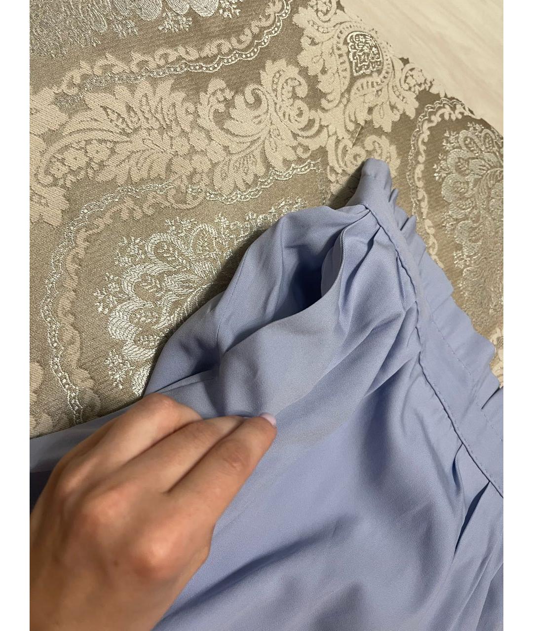 MOSCHINO Голубая шерстяная юбка миди, фото 6