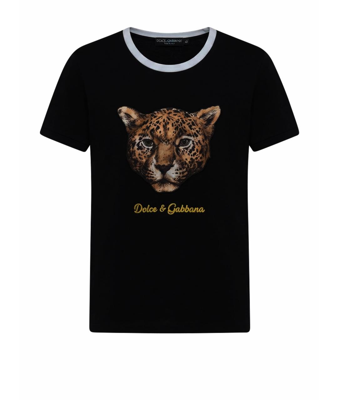 DOLCE&GABBANA Черная хлопковая футболка, фото 1
