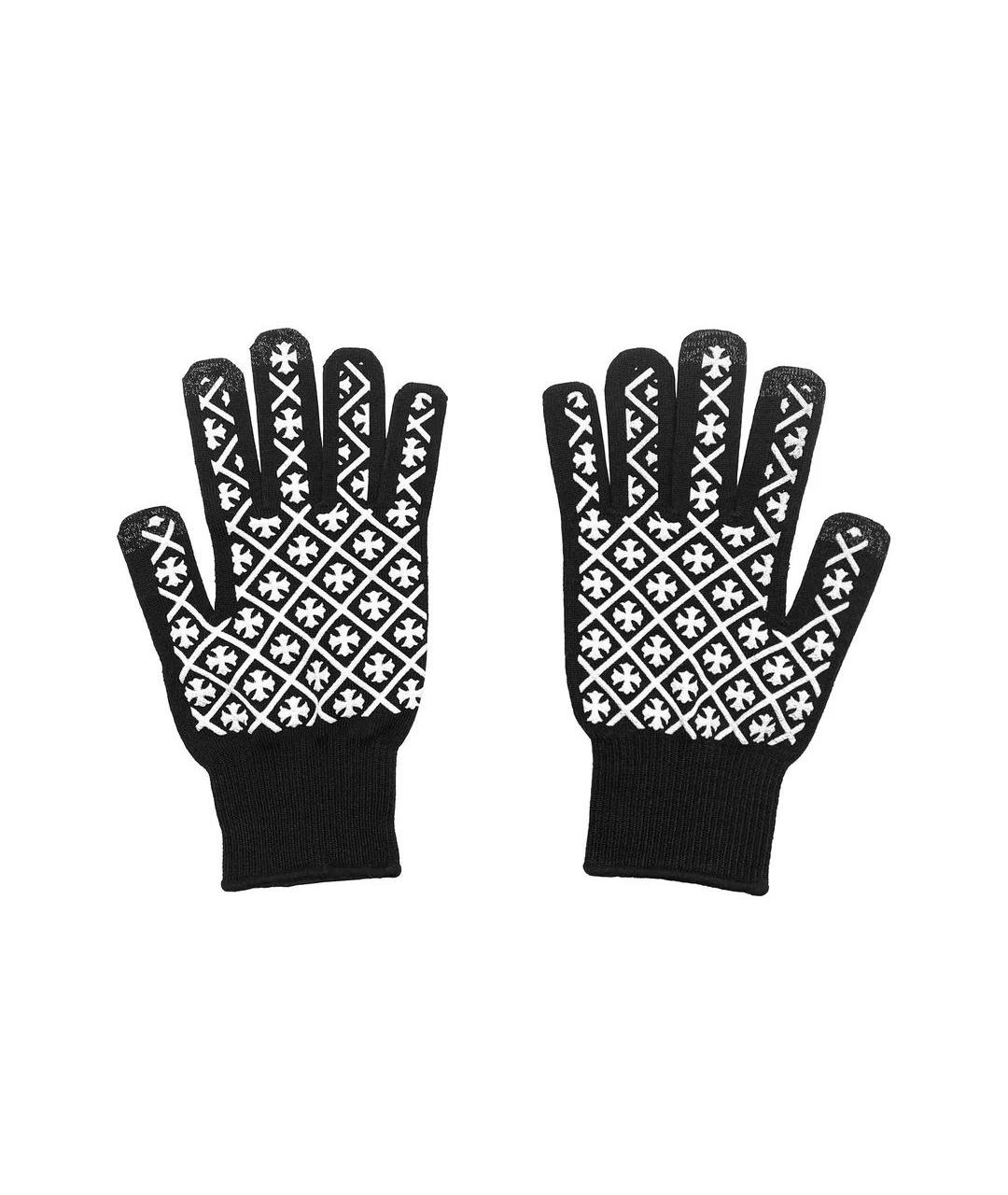 CHROME HEARTS Черные перчатки, фото 2