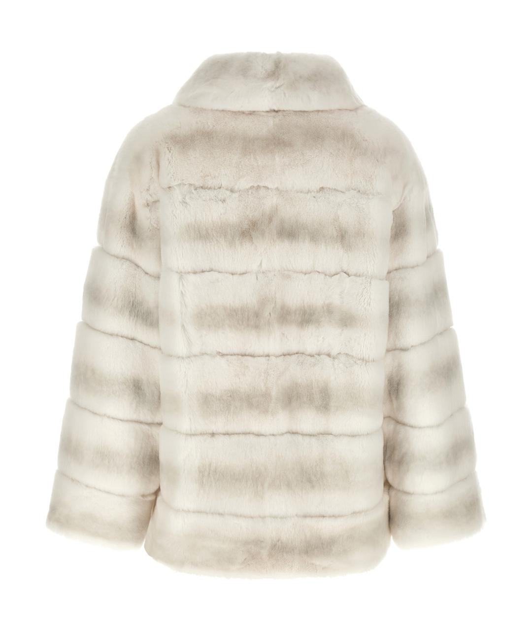 YVES SALOMON Белая шуба, фото 2