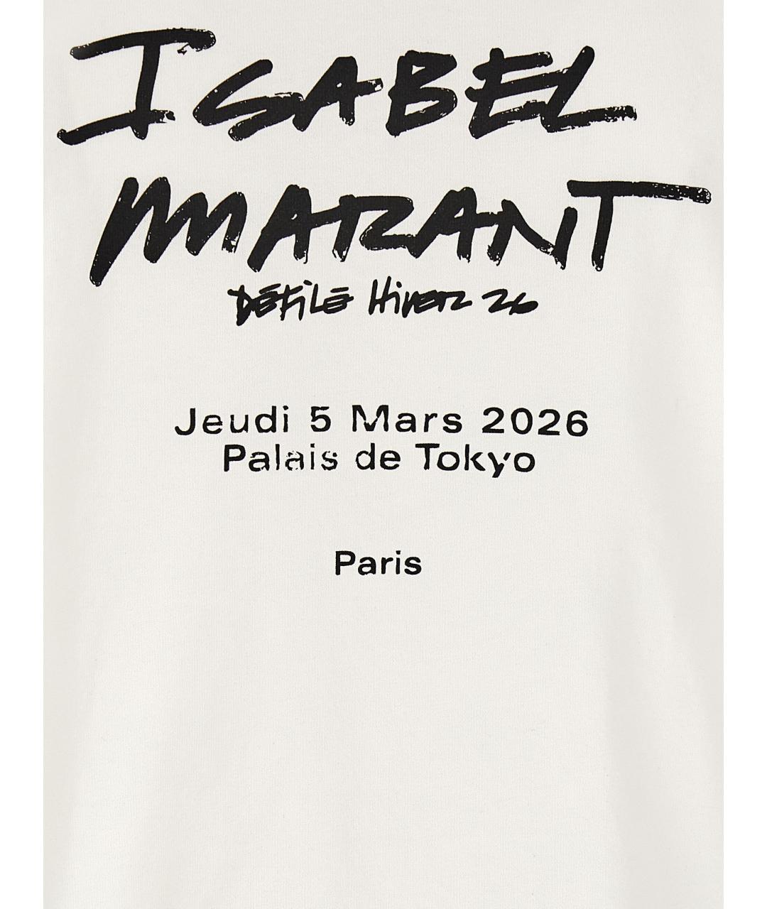 ISABEL MARANT Белая хлопковая футболка, фото 4