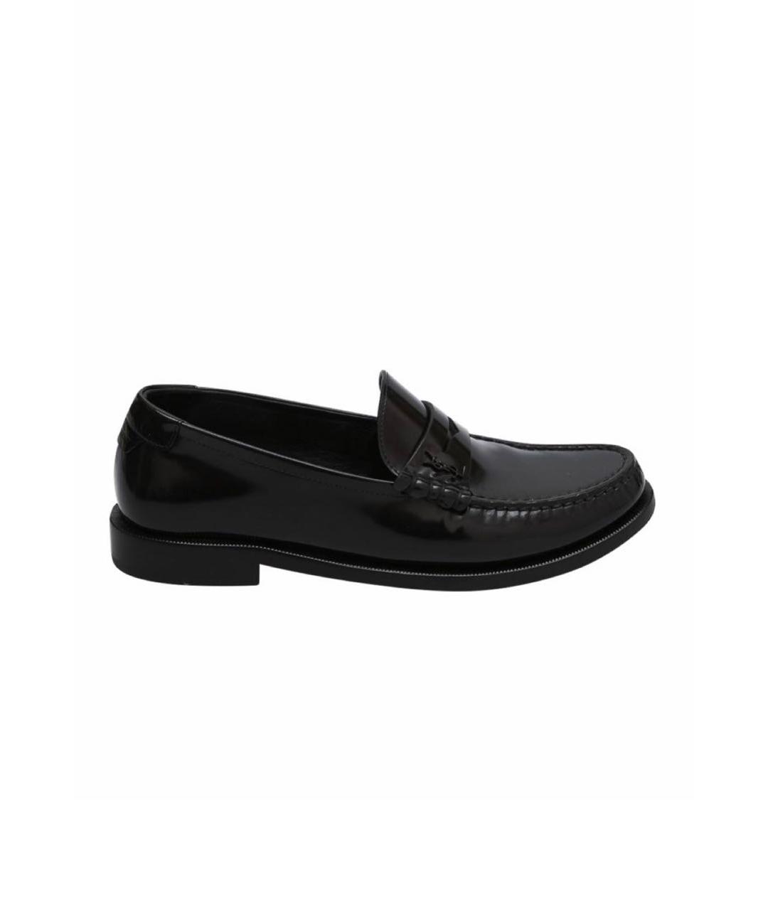 SAINT LAURENT Черные лоферы из лакированной кожи, фото 8