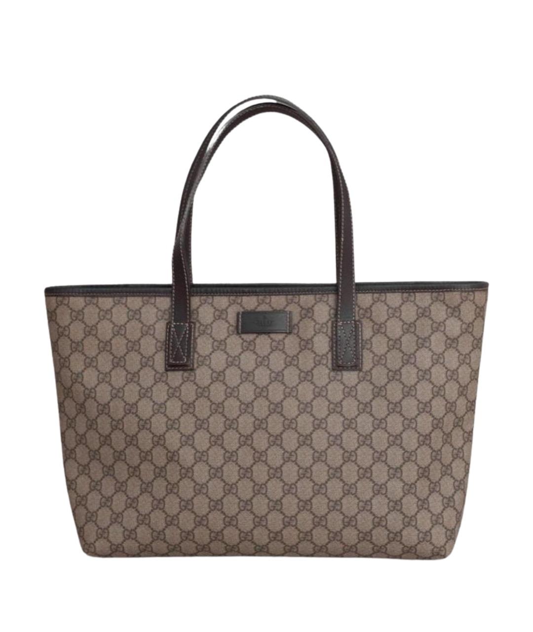 GUCCI Бежевая сумка тоут из канвы, фото 1