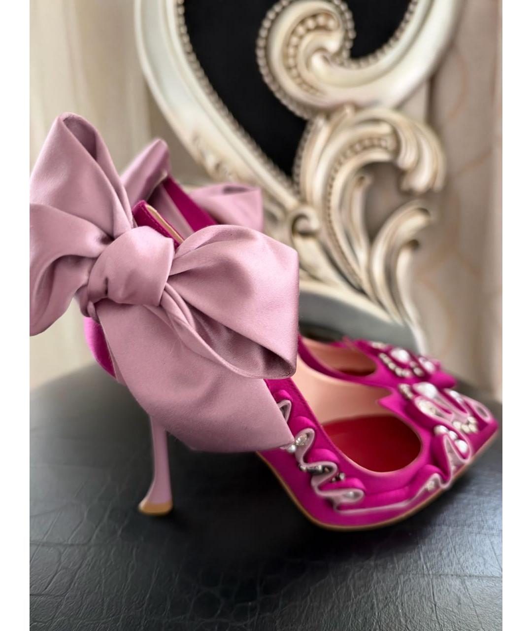 ROGER VIVIER Фуксия текстильные туфли, фото 2