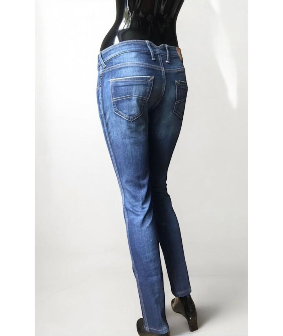 ARMANI JEANS Синие хлопковые прямые джинсы, фото 4