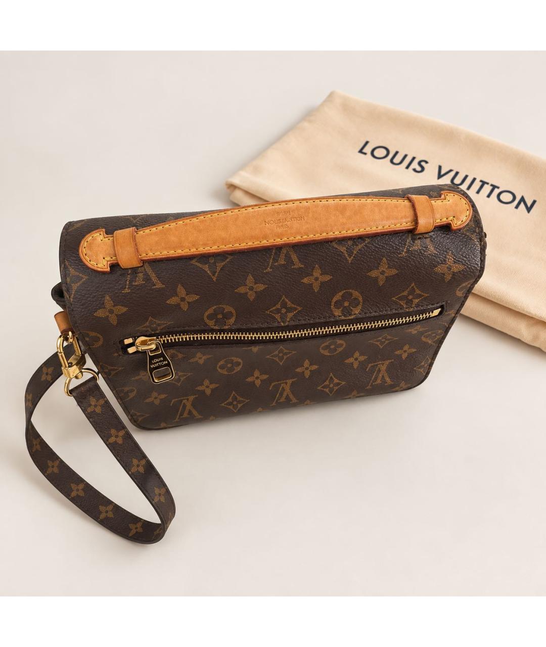 LOUIS VUITTON Коричневая сумка через плечо из канвы, фото 2