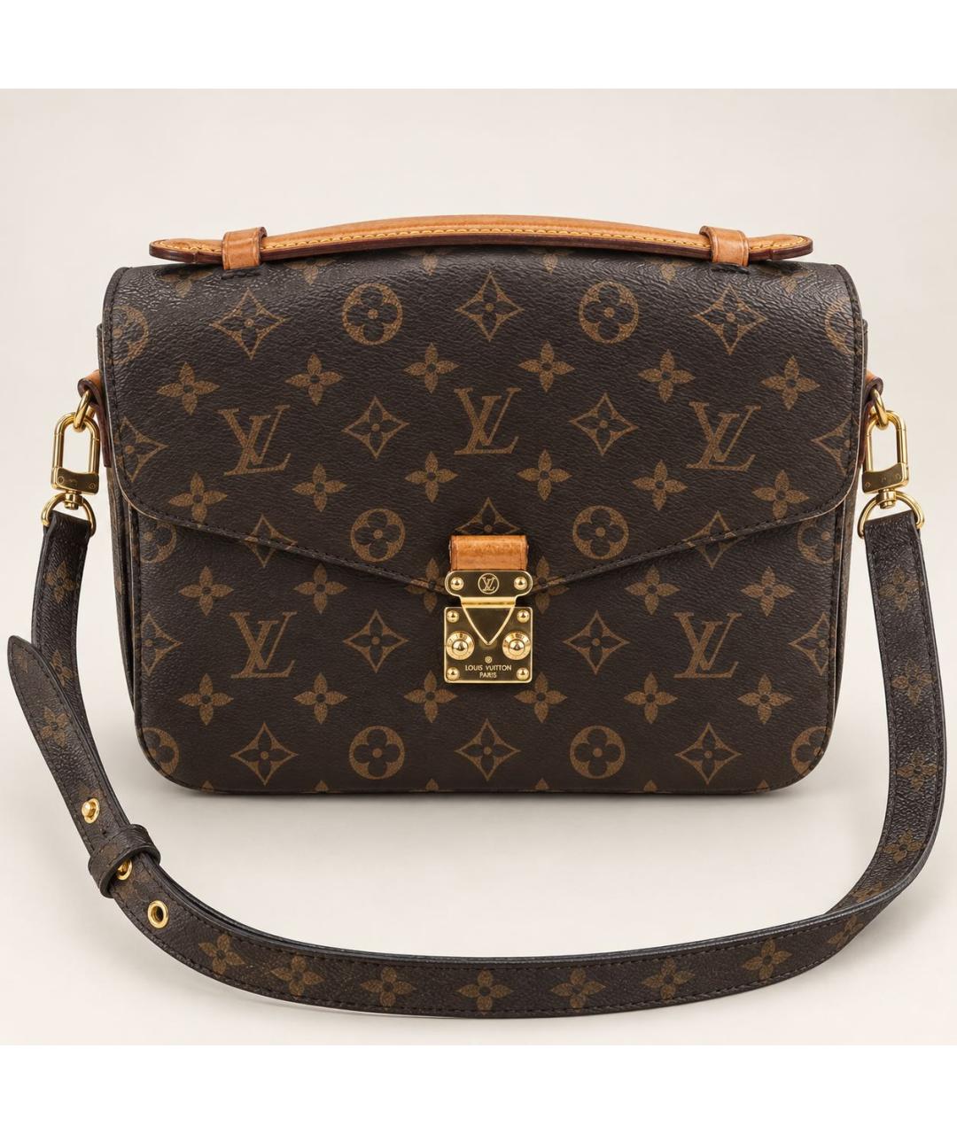 LOUIS VUITTON Коричневая сумка через плечо из канвы, фото 5