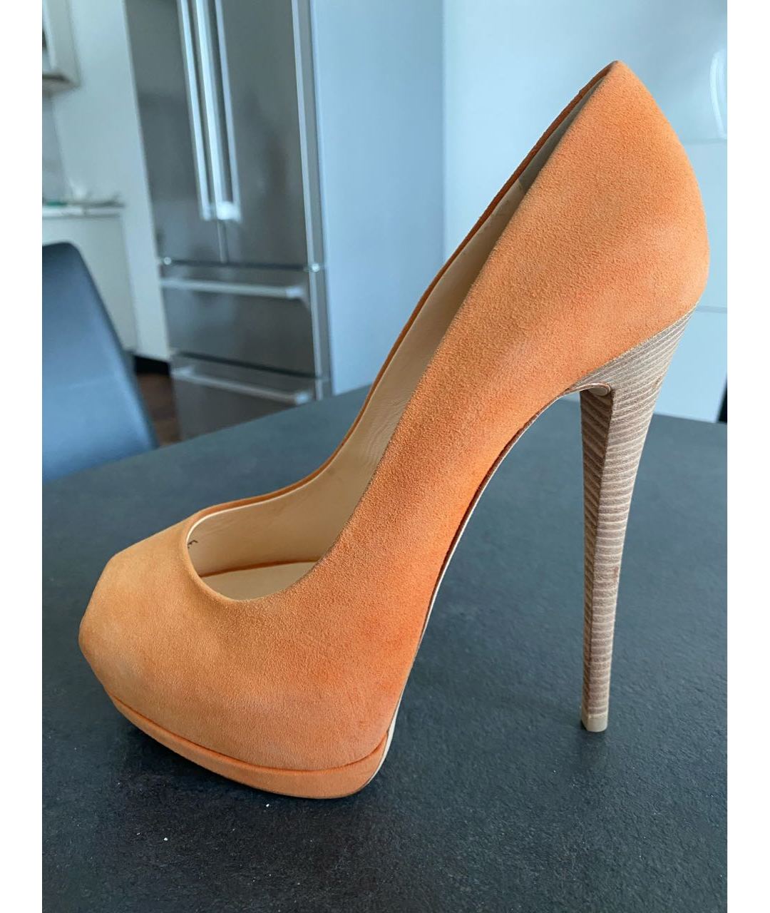 GIUSEPPE ZANOTTI DESIGN Оранжевое замшевые туфли, фото 7