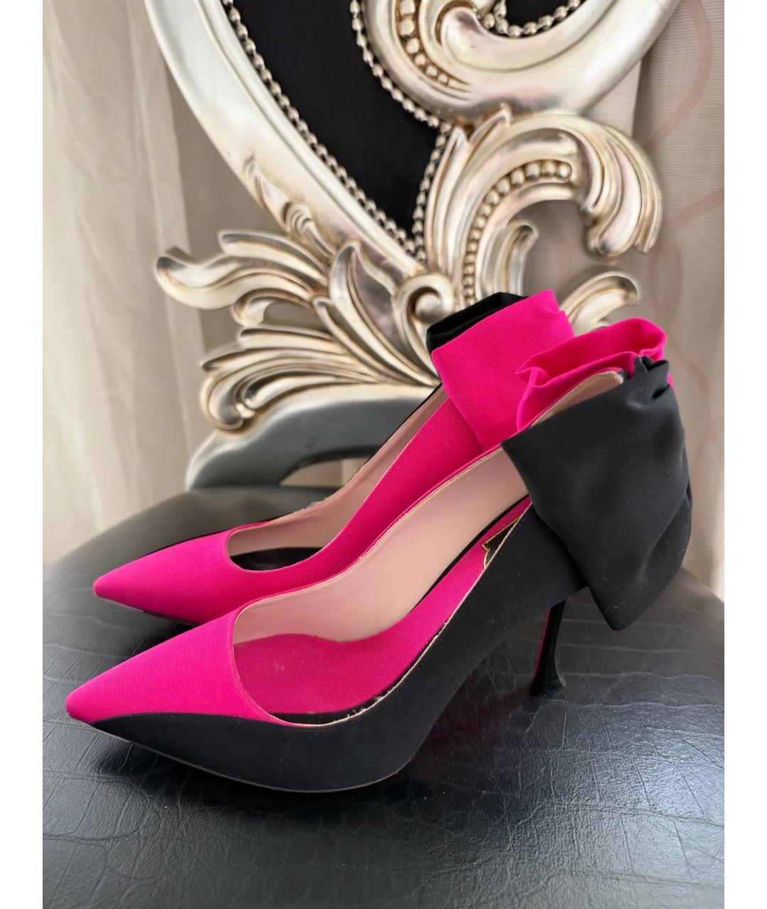 ROGER VIVIER Фуксия текстильные туфли, фото 3