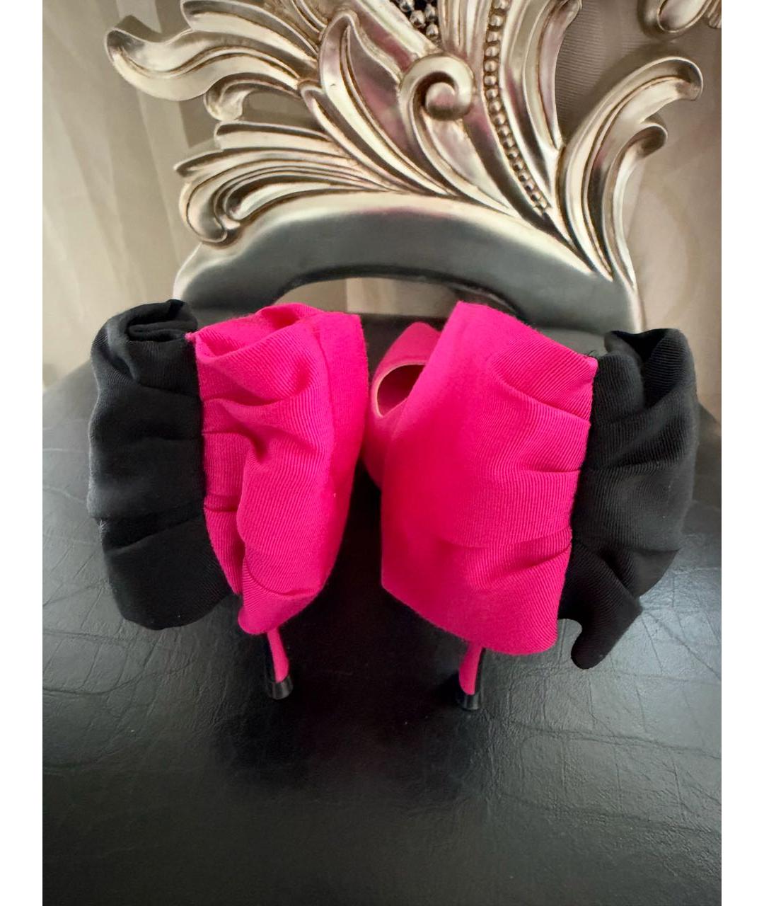 ROGER VIVIER Фуксия текстильные туфли, фото 6