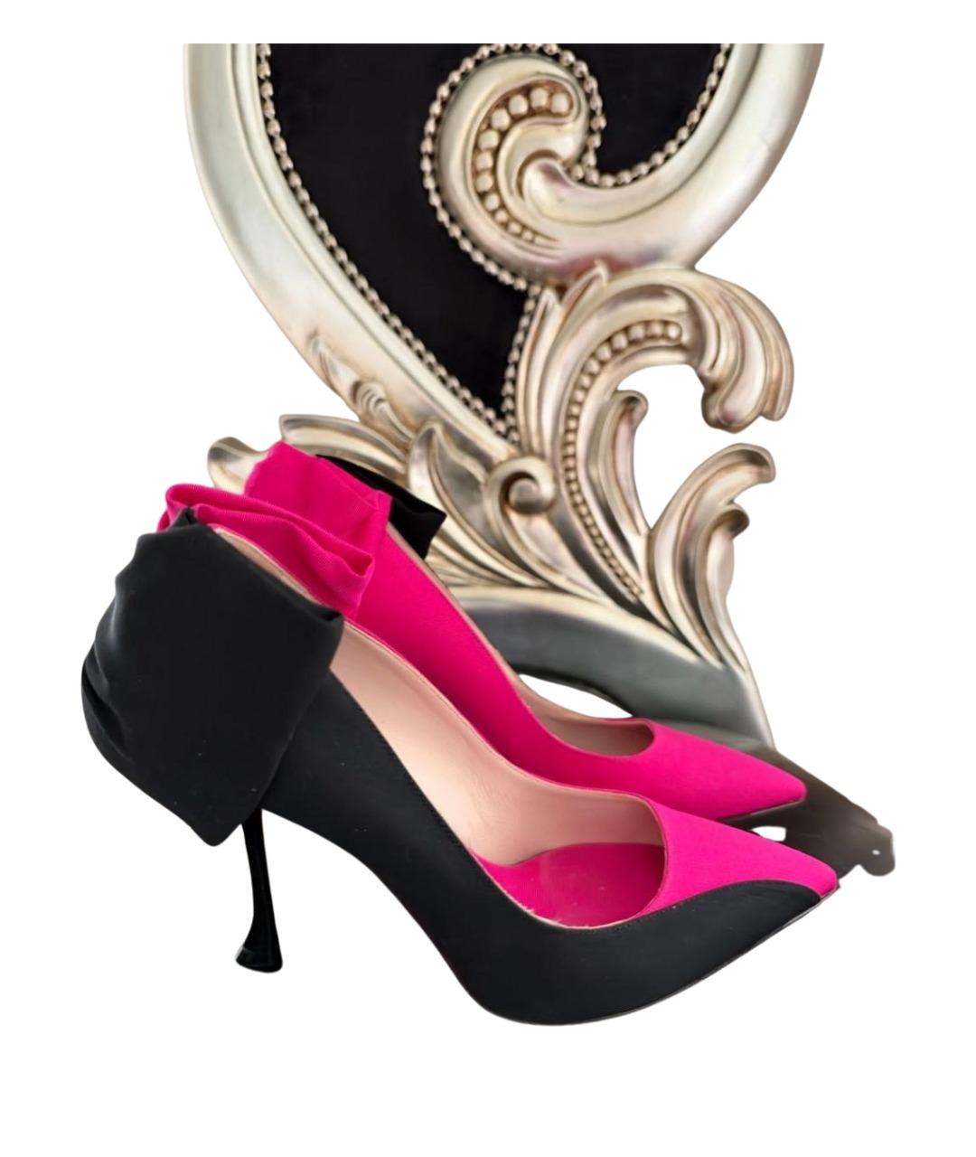 ROGER VIVIER Фуксия текстильные туфли, фото 8