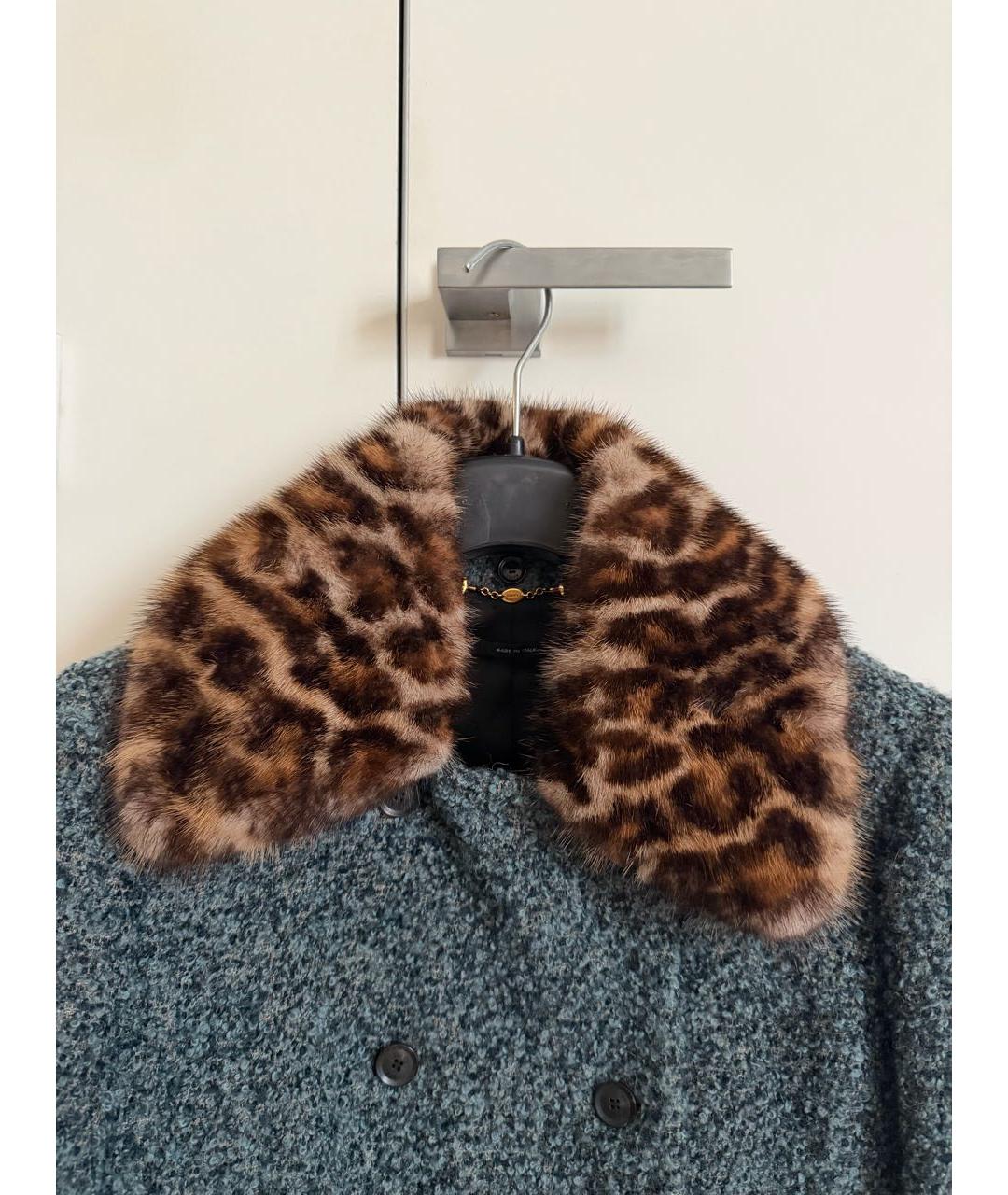 GUCCI Синяя меховая куртка, фото 4