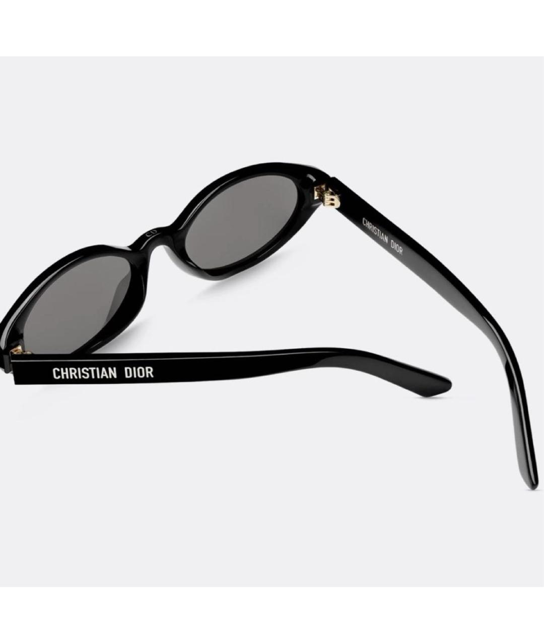 CHRISTIAN DIOR Черные пластиковые солнцезащитные очки, фото 4
