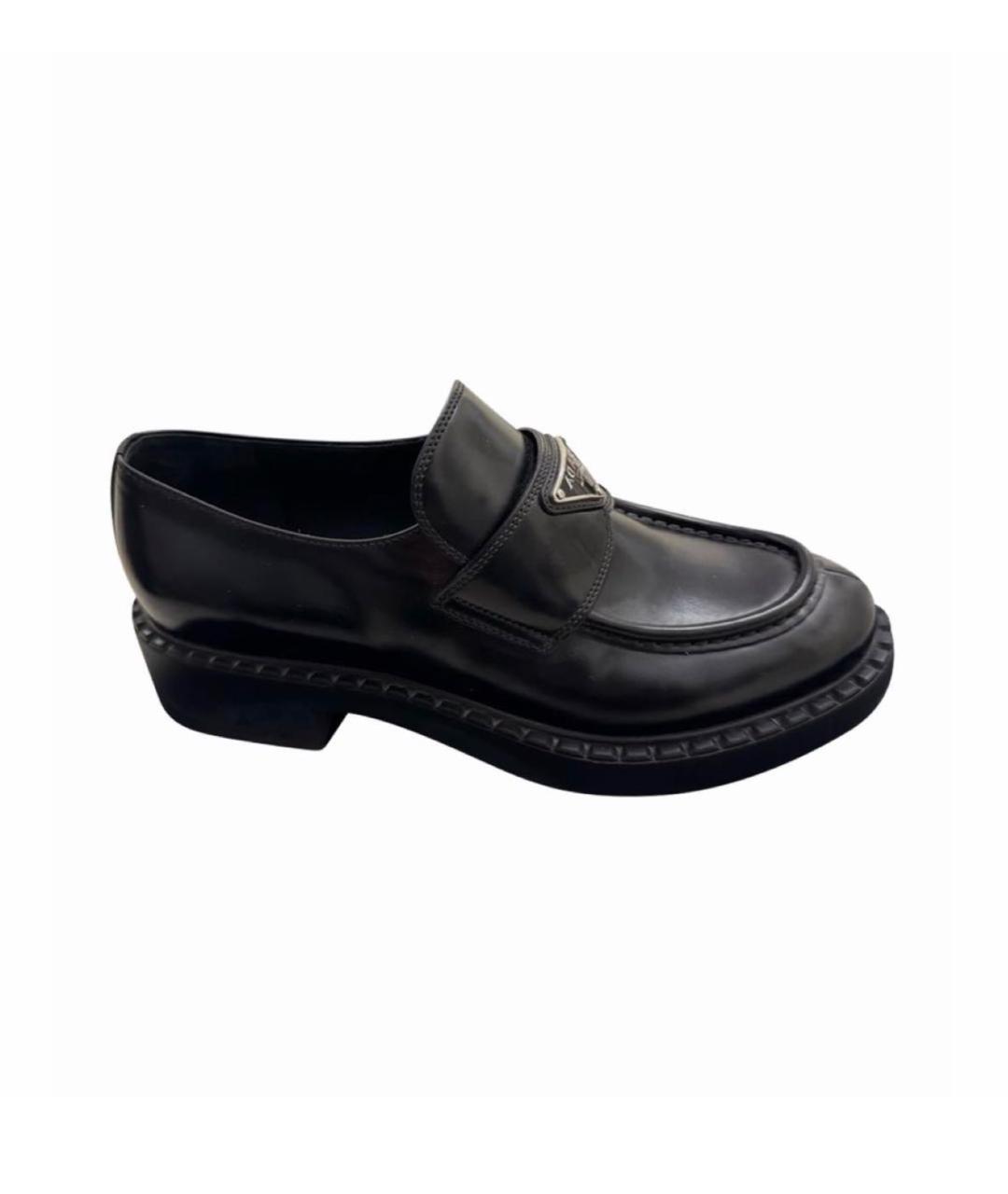 PRADA Черные кожаные лоферы, фото 7
